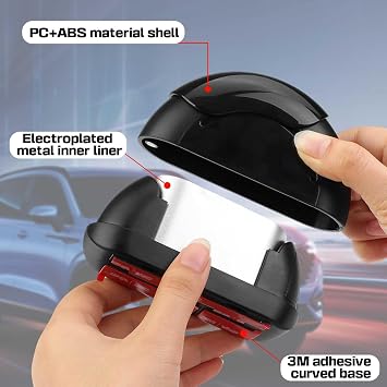 Car Ashtray With Lid, Door Ashtray, Mini Smell Proof Automotive Portable Ashtray for Smokers, Accessories Include 3Pcs Disposable Water Soluble Smoke Extinguishing Sands