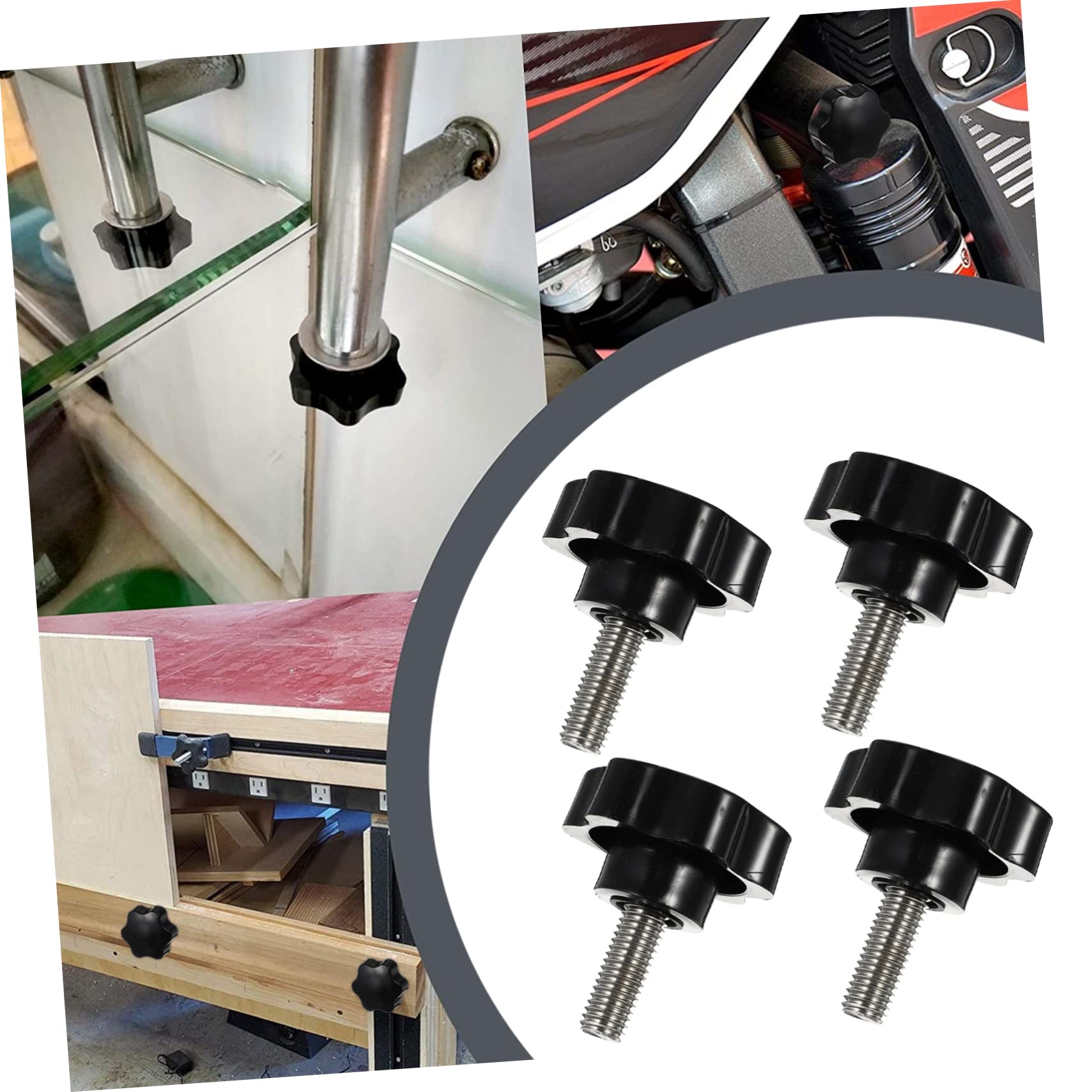 CIYODO Clamping Screw Handles M10 x 25mm Nuts Thread Non-Slip for Electronic Equipment