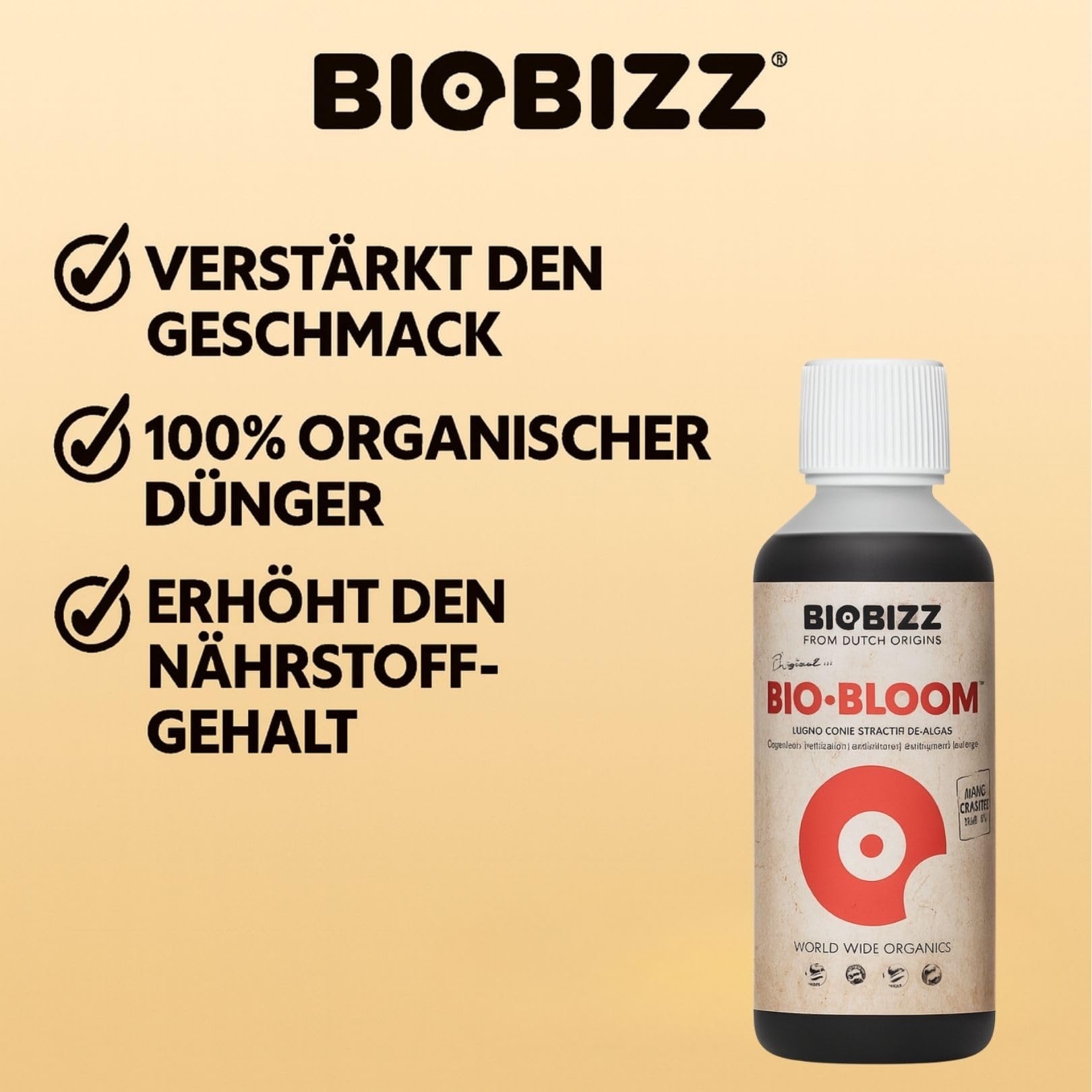Weedness BioBizz Bio Bloom nawóz naturalny Bio NPK Grow do roślin organicznych, płynny, do użytku na zewnątrz i wewnątrz