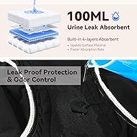 Vista 19 de Ropa interior para incontinencia para mujer, paquete de 6 calzoncillos de incontinencia lavables para mujer, ropa interior para incontinencia