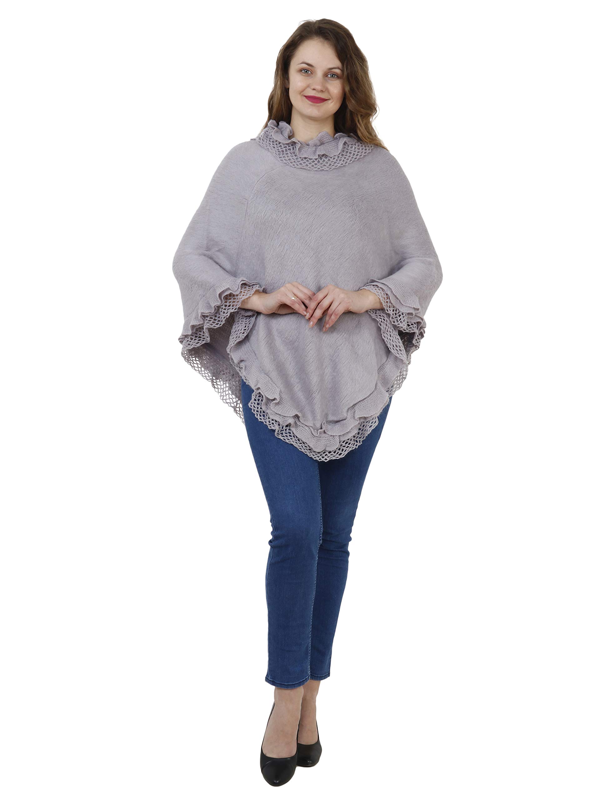 manra Women solid Cape Coat (sco1grey_Grey_Free Size)-picture-36