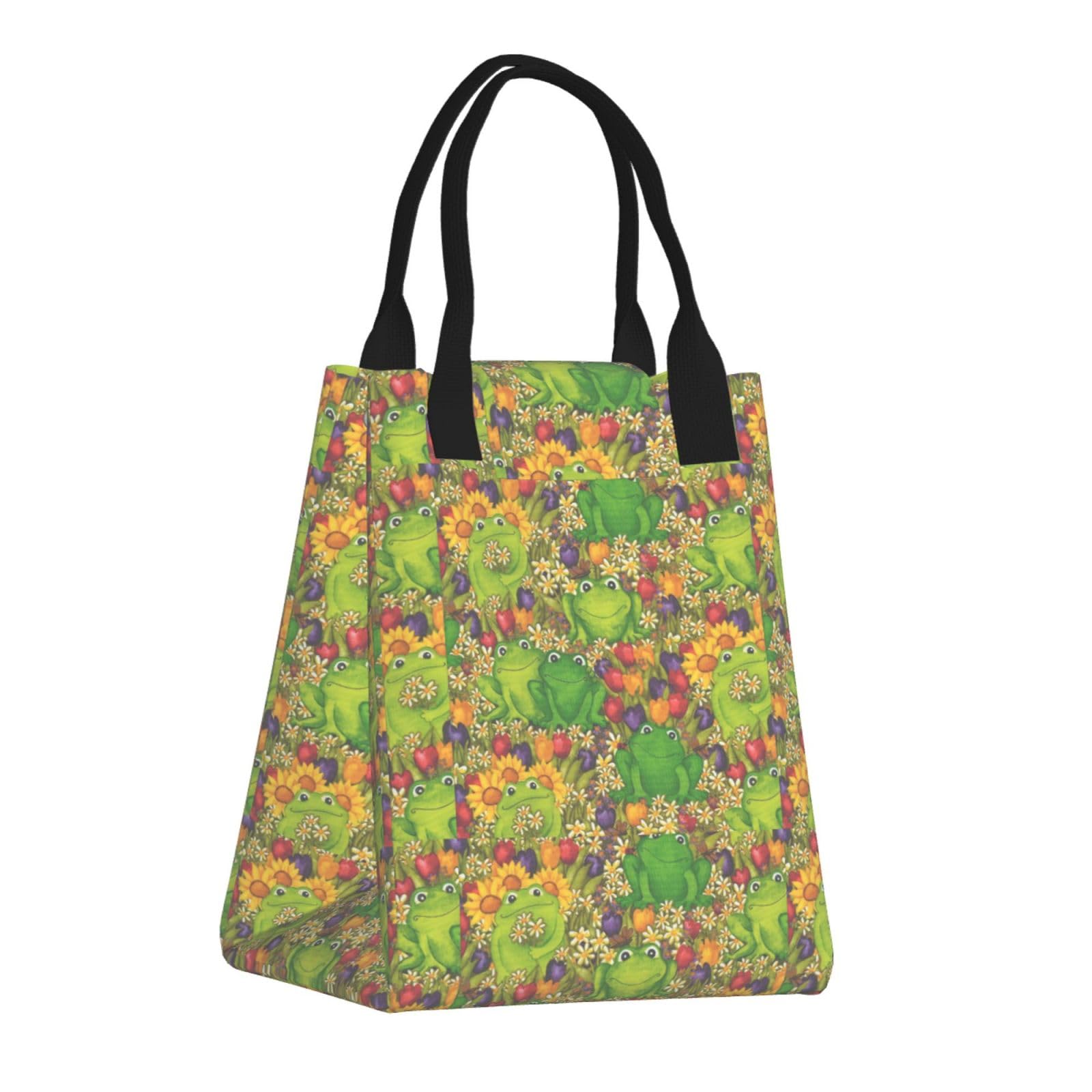 Borsa termica per il pranzo, a forma di rana, riutilizzabile, per adulti, ideale per lavoro, picnic e viaggi