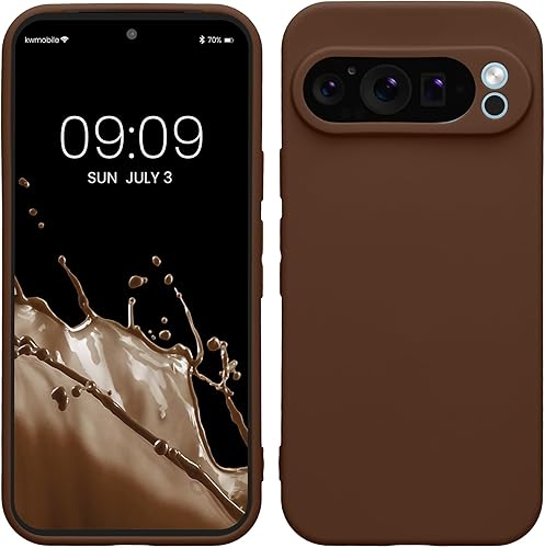 Miniatura 11 de kwmobile Funda compatible con Google Pixel 9 Pro - Funda protectora delgada de TPU para teléfono - Acabado mate suave - Negro mate NEGRO MATE,Piedra