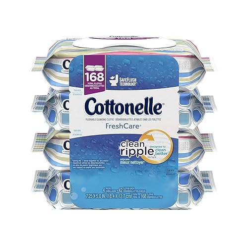 Cottonelle Fresh Care - Paños de limpieza desechables, 42 hojas, 4 unidades (el embalaje puede variar)