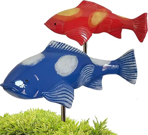 Miniatura 3 de Estatua de jardín de peces Koi, escultura de peces para exteriores, adornos de jardín de peces de resina, escultura de peces para patio, patio,