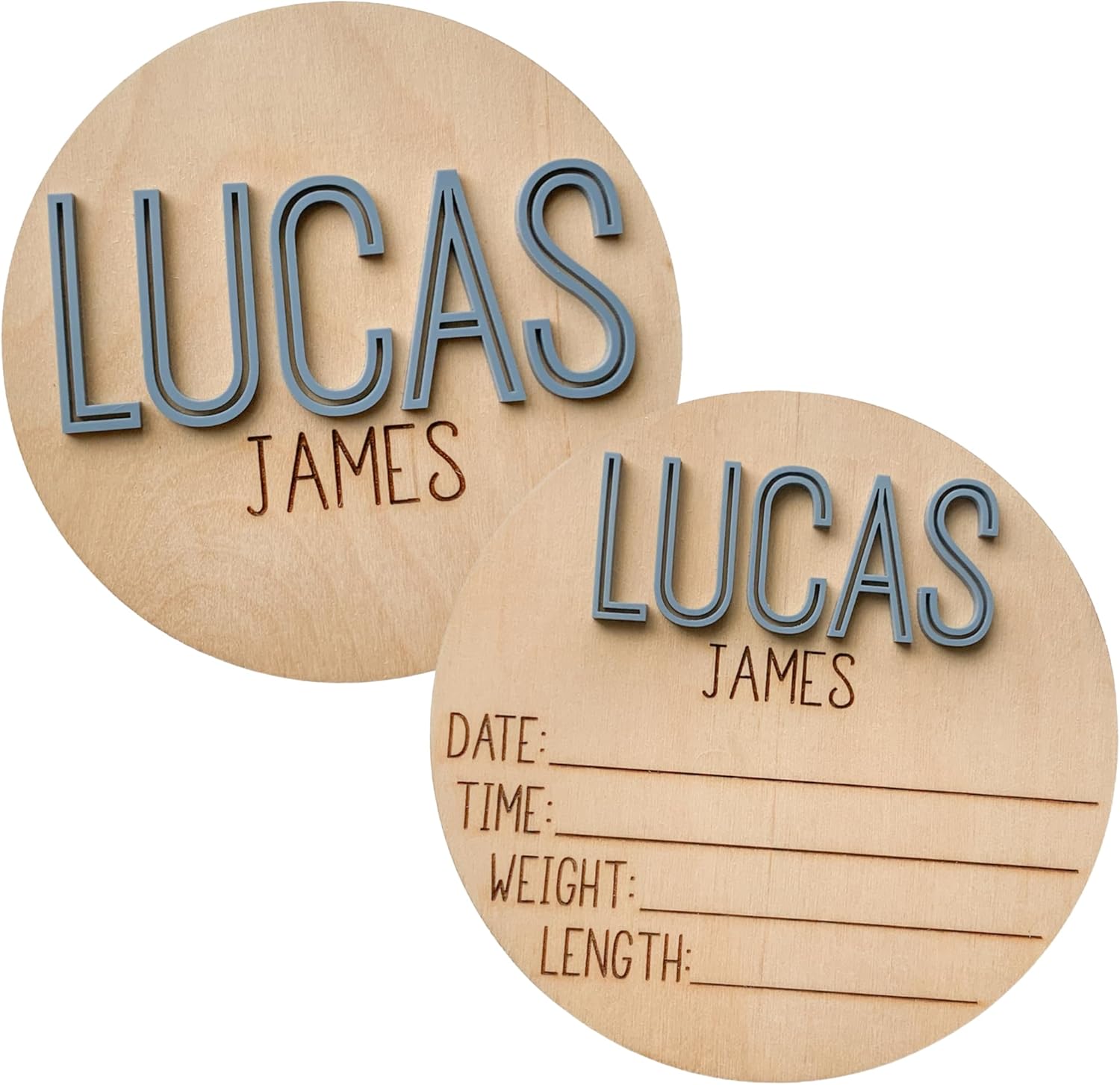 Double Sided Personalized Newborn Announcement Sign for Hospital, Baby Birth Announcement Sign, Newborn Photography Props, Announcement Sign for New Baby - Authentic Genuine Product