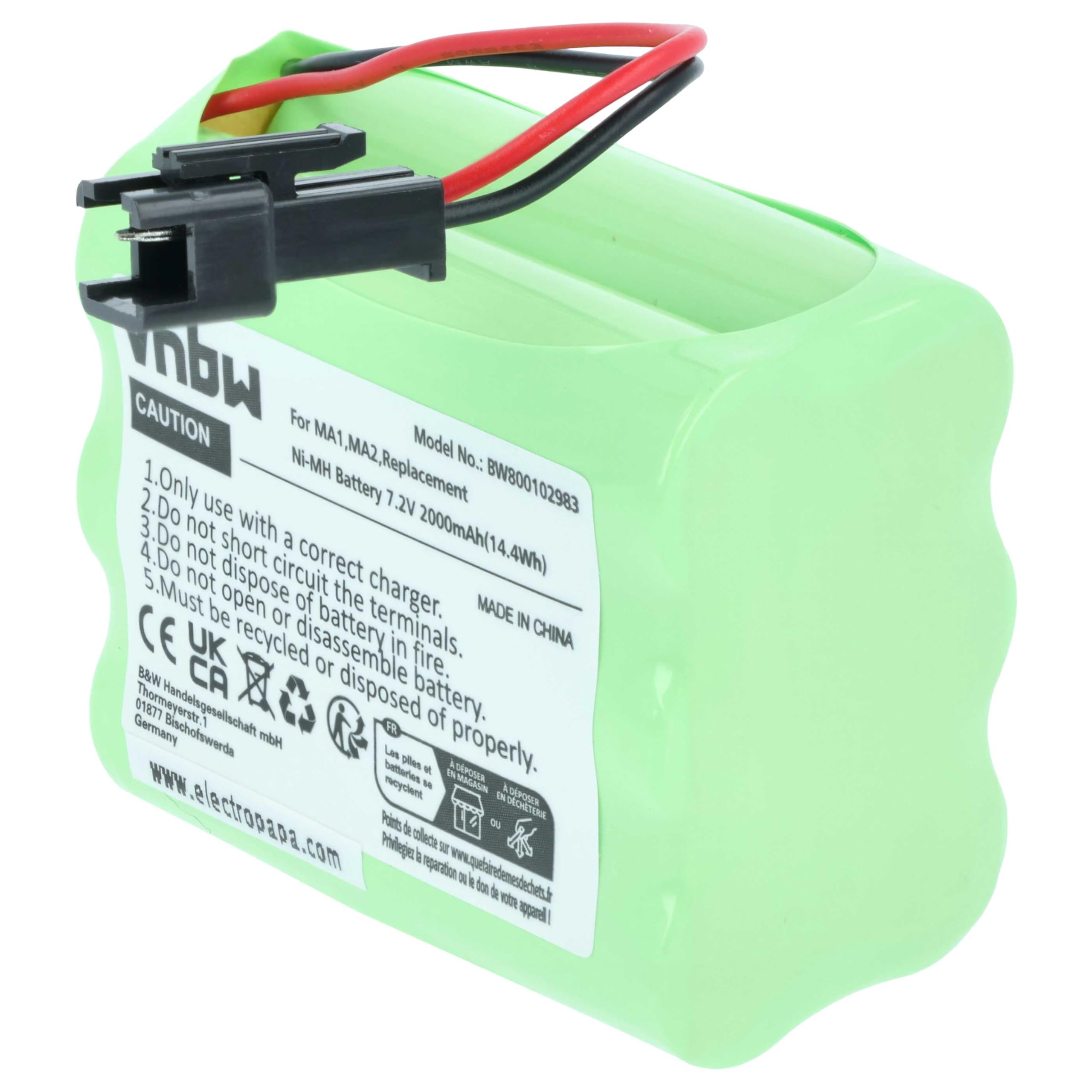 vhbw Batterie Compatible avec Tivoli Pal | iPal radio (2000mAh, 7,2V, NiMH)