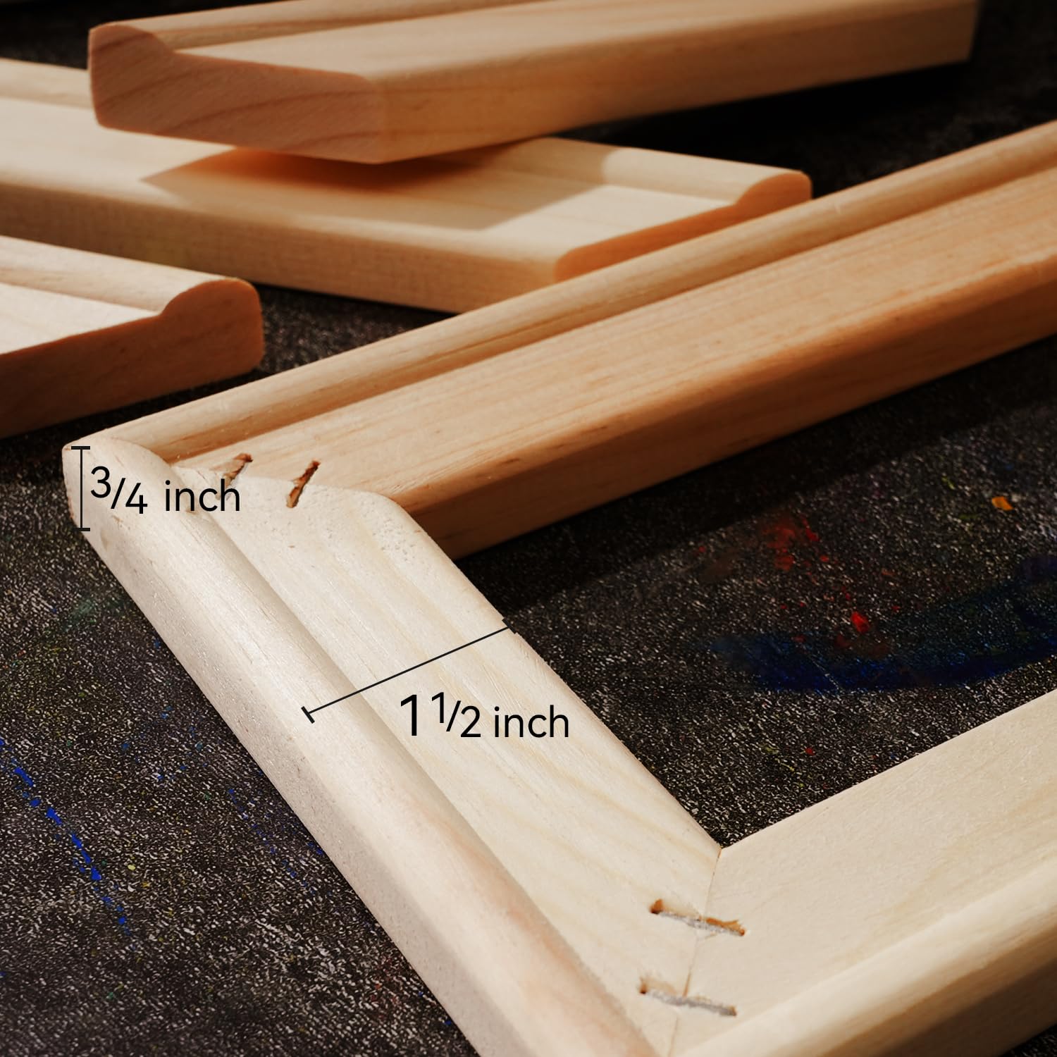 PHOENIX Künstler-Leinwand, 15,2 x 20,3 cm, 6 Stück, kleine gespannte Leinwände zum Malen, 1,9 cm Profil, 100 % Baumwolle, 325 ml, Gesso grundiert, weiß, blanko, professionelle Leinwand, Öl- und