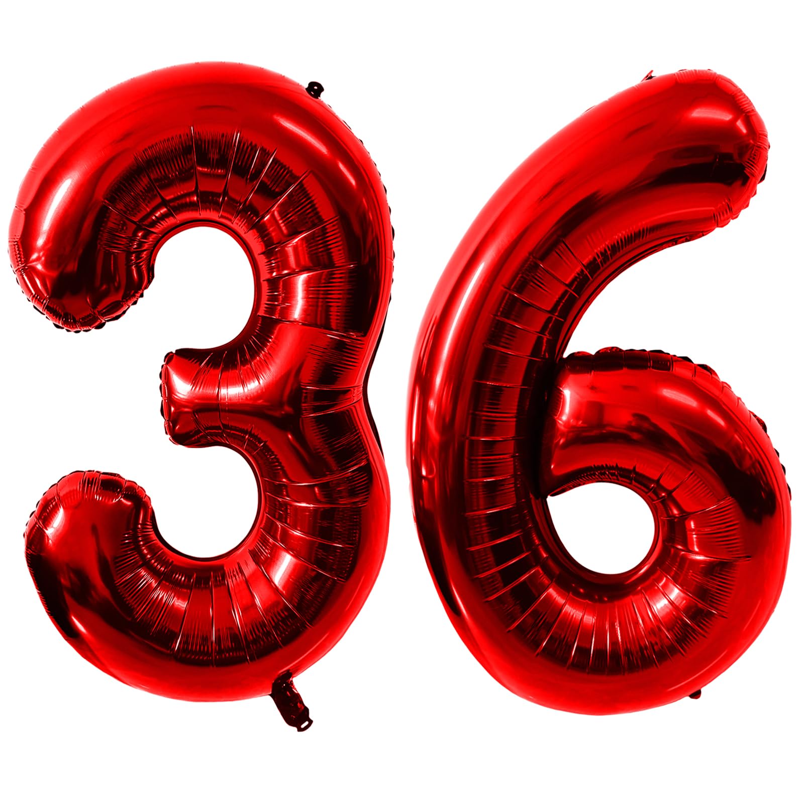 40 Inch Red Number 36 Balloons, Red 36 Balloon, Red Large Foil Number 63 Balloons, Birthday Wedding Anniversary Party Decoration Graduation Ceremony digital Decorations โ image 1