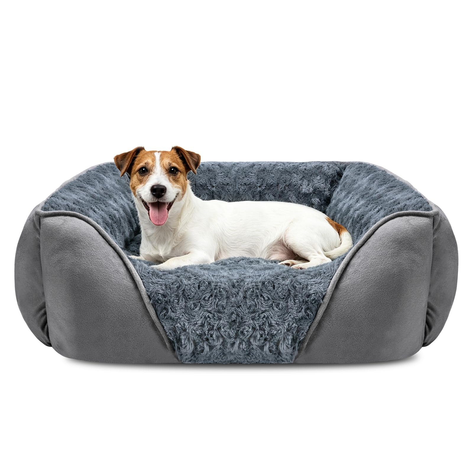 JOEJOY Cama para Perros Medianos, Cama Perro Lavable, Suave, Antideslizante para Pequeños y Medianos y Gatos, 63x53x20cm