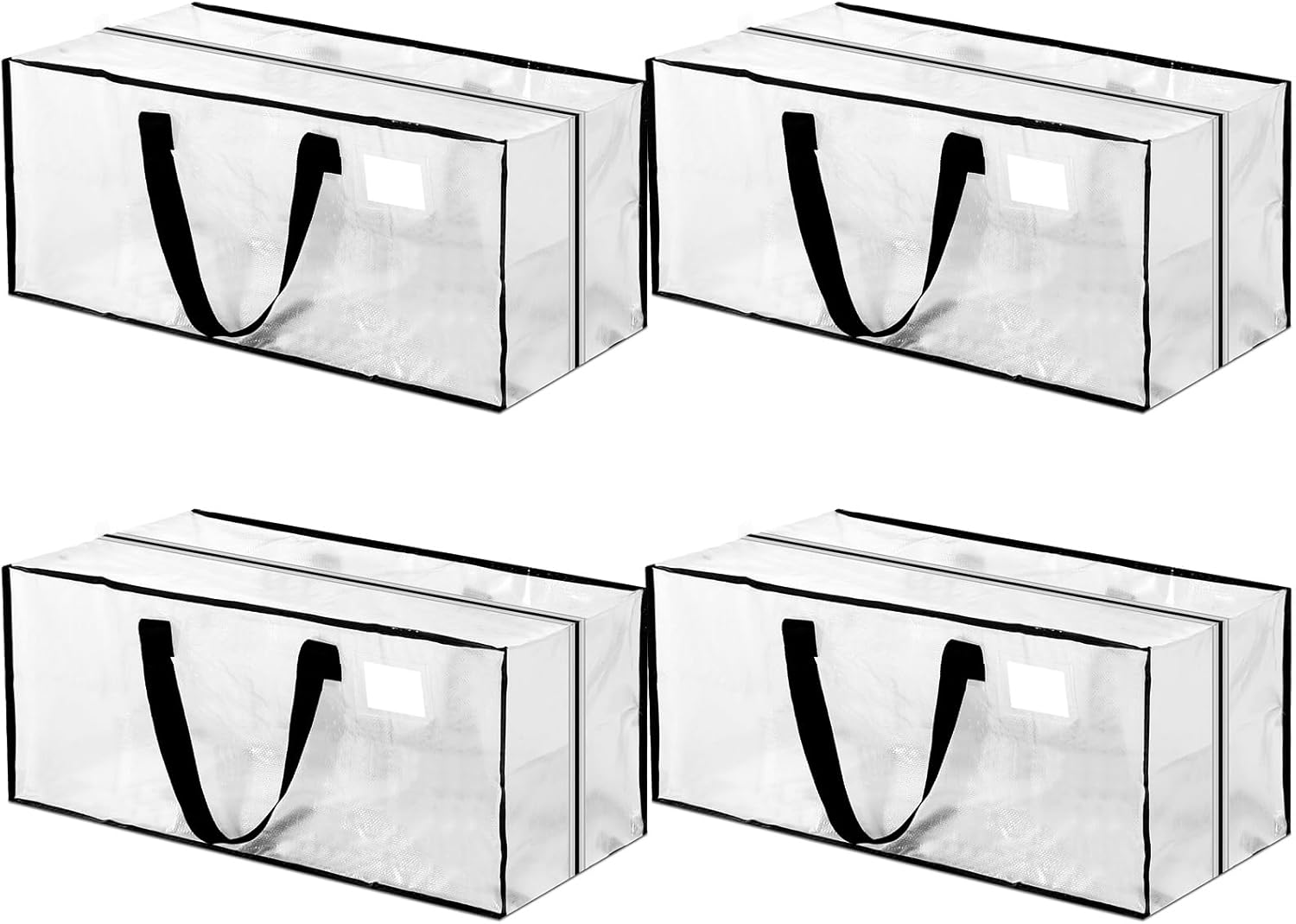 4 Pcs 24 Gallon Large Moving Bags with Zipper and Handles Foldable Storage Duffle Bags Heavy Duty Extra Large Totes for College Dorm Travel Clothes Blankets Bedding Moving (Clear) 4 Pcs 24 Gallon Large Moving Bags with Zipper and Handles Foldable Storage Duffle Bags Heavy Duty Extra Large Totes for College Dorm Travel Clothes Blankets Bedding Moving (Clear)