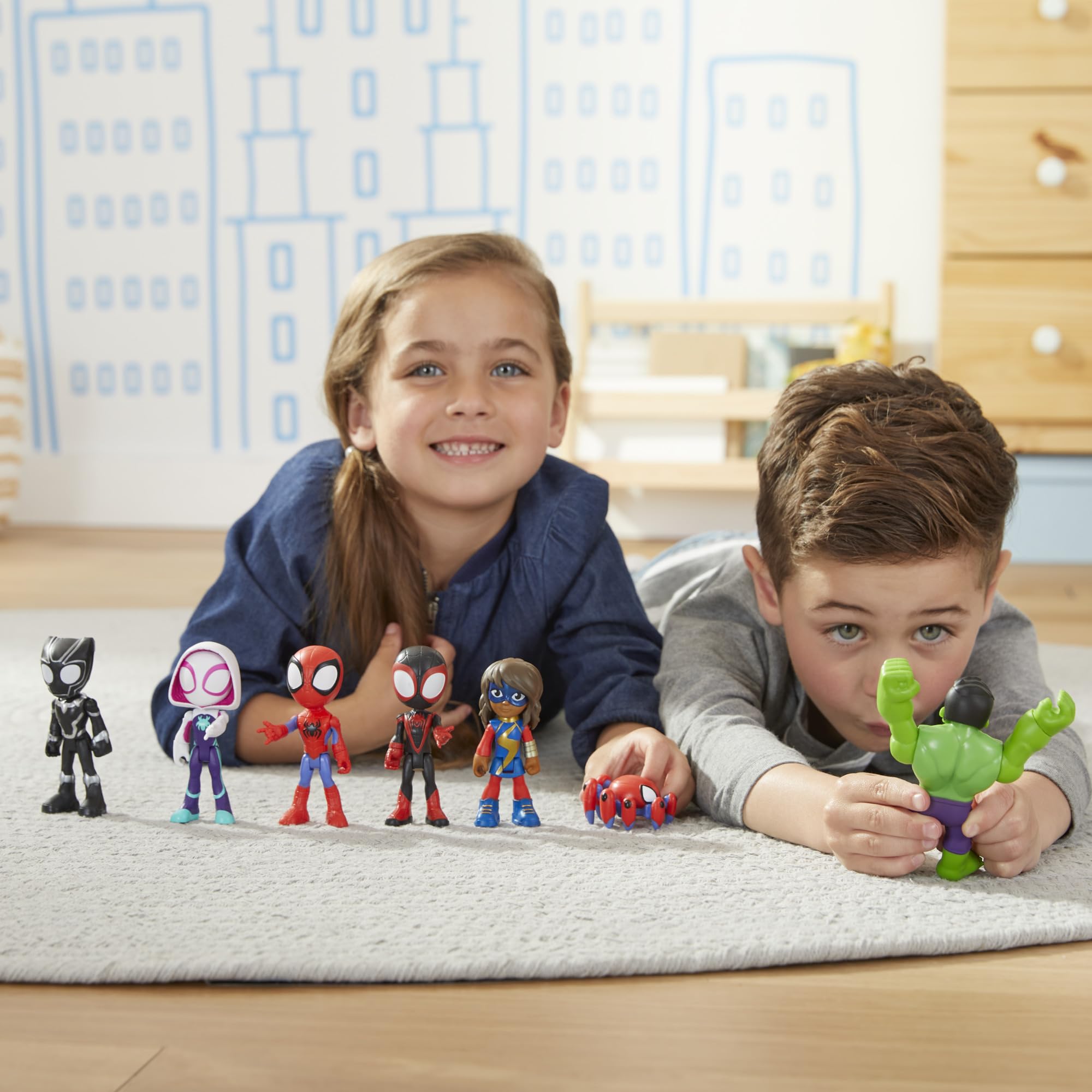 Marvel Spidey and His Amazing Friends Team Spidey and Friends Figure Collection, Includes 7 Action Figures - Image 4