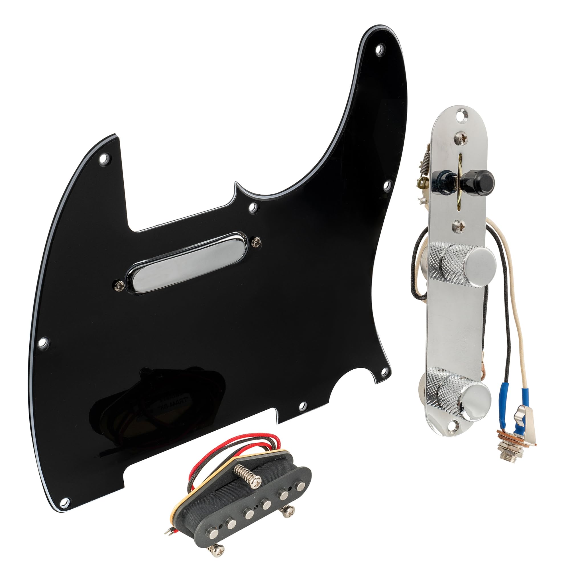 Musiclily Pro Chitarra Battipenna Precablato TL 3 strati Nero