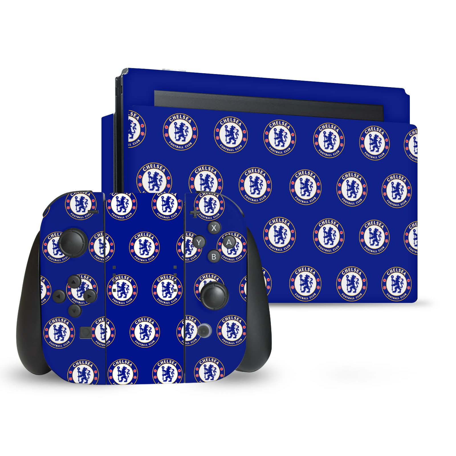 Skin vinyle Nintendo Switch pour protéger sa console des rayures avec le logo officiel Chelsea