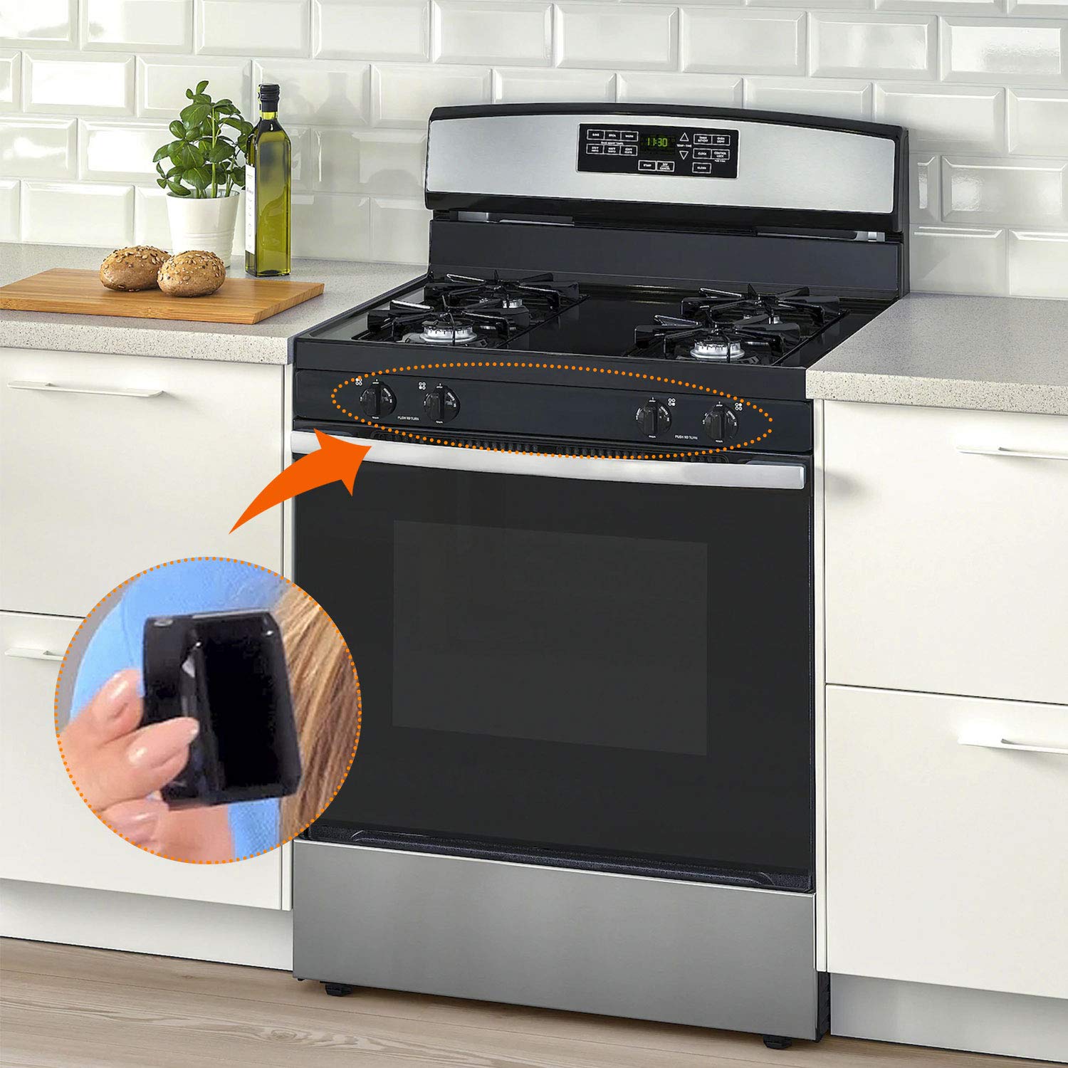 019436 BLUE SEAL 6BR GAS VALVE CONTROL KNOB FOR REAR BURNER OVEN RANGE