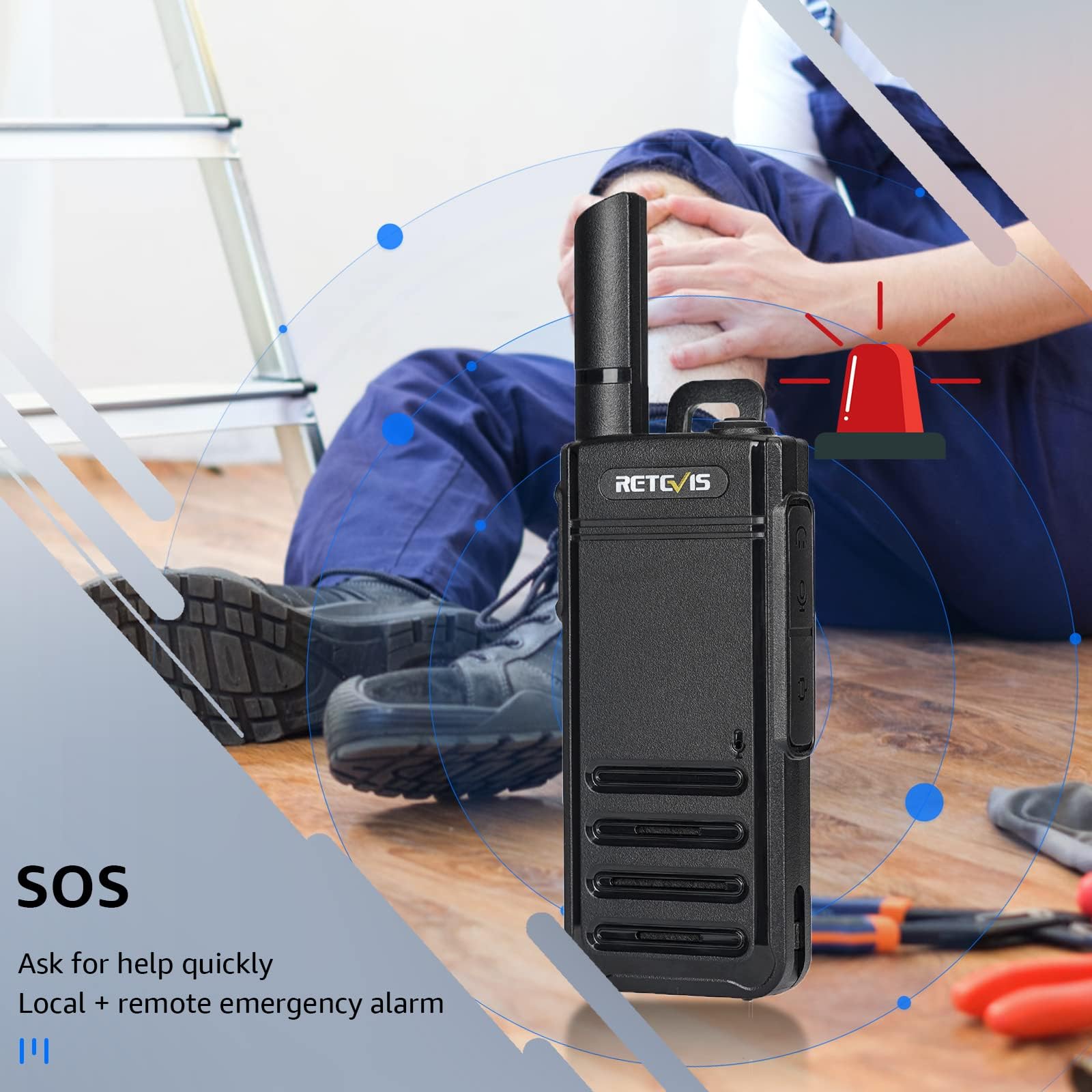 Walkie Talkie Retevis RB635 PMR446 - Set 4 Pezzi Con Torcia E VOX - Foto 4