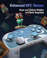 Vista 17 de EasySMX S10 Switch 2 Controller-One Key Wake-up, Switch 2 Pro Controller with 6 Axis Gyro, NFC Function, TMR Anti-Drift Joystick, HD Rumble, Negro