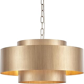 10 Office Chandelier Ideas for Stylish Workspaces 17 20” Brushed Brass Modern Chandelier Classic 3 Round Metal Pendant Light ...