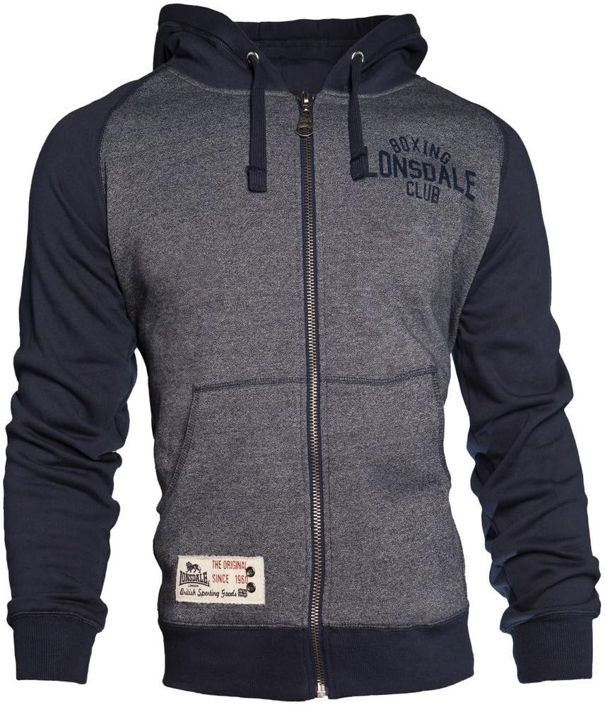 Lonsdale Men's Bleu Zip-Up Hoodie Slough