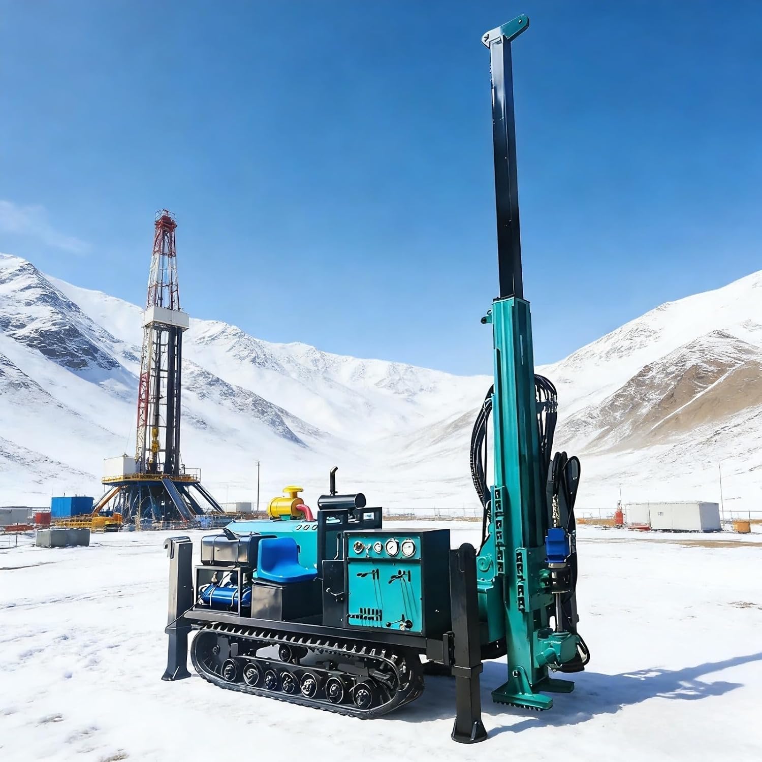 Crawler Hydraulic Core Drilling Machine, Precision Drilling Unit for Core Extraction, Perfect for Geotechnical Investigation Rock Analysis and Site Characterization Projects