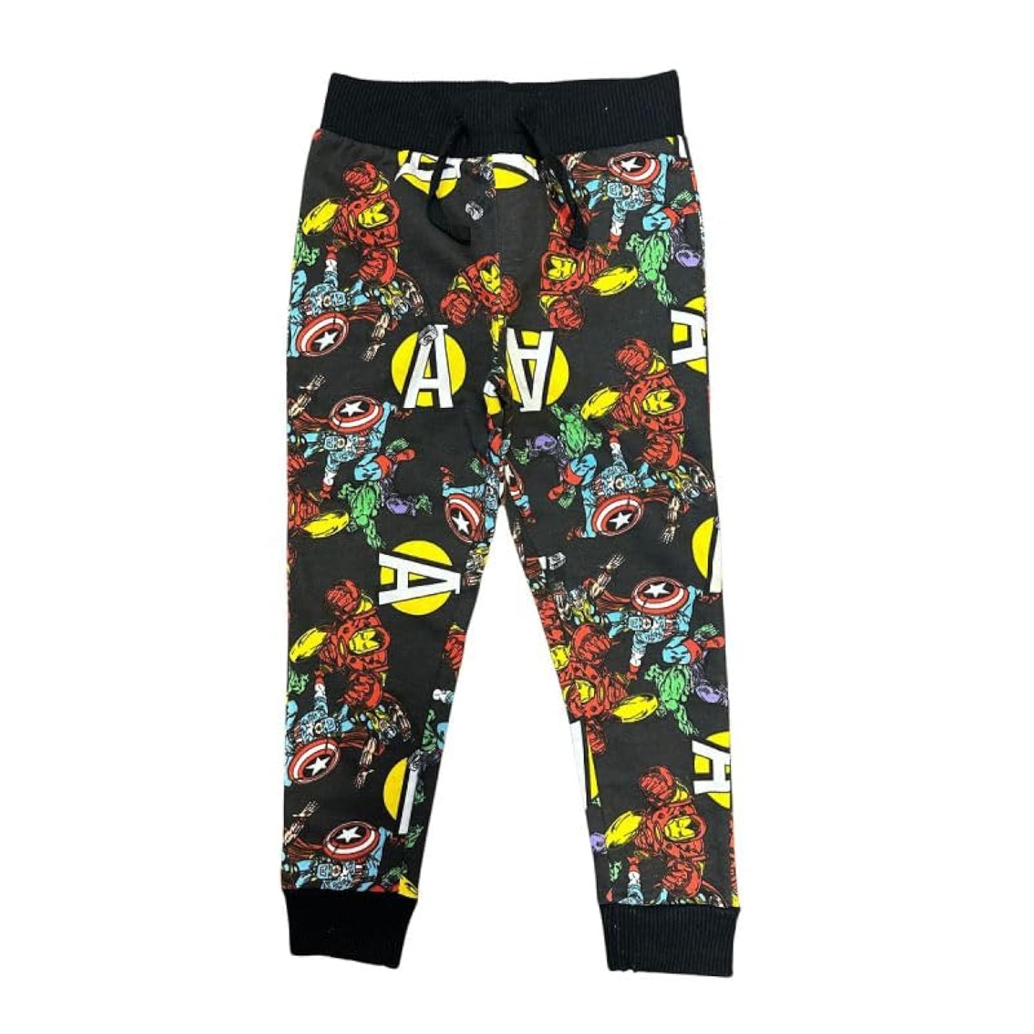 Disney Boy's Pantalon de jogging Avengers Garçon - 7 ans Jogging, NOIR,