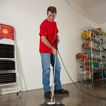 Briggs & Stratton 14 inch Rotating Surface Cleaner for Gas Pressure Washers with Quick Connect Wands and Dome Shape Cover, Black