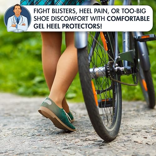 Miniatura 3 de Dr. Frederick's Original Protectores de talón de gel, 12 piezas, agarres adhesivos suaves para la parte trasera del zapato, evitan ampollas,