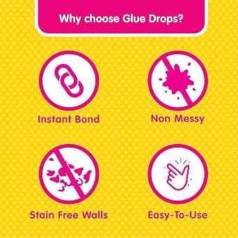 Pidilite Fevicol Glue Drops Instant Non-Messy Easy Use, White, Liquid, Glue, 3+1 Free