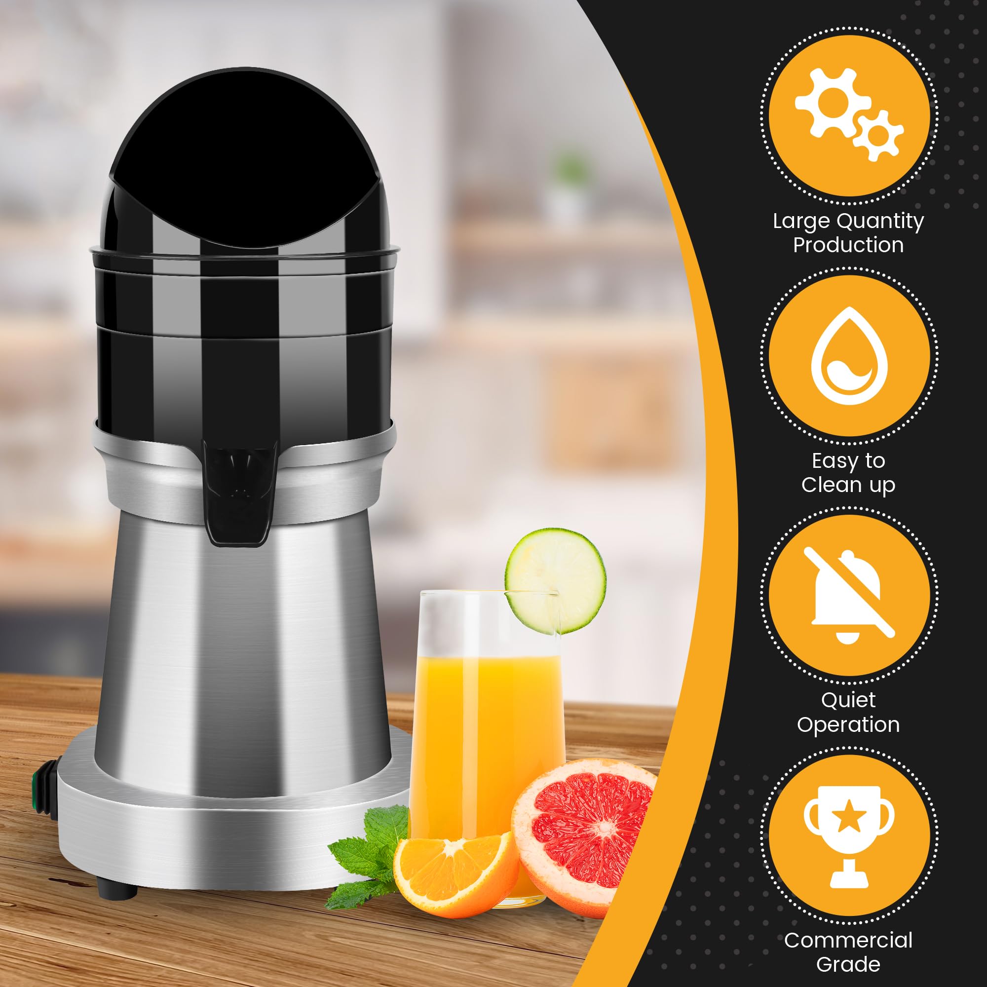 YUANHAO Commercial Stainless Steel Electric Citrus - Product Features