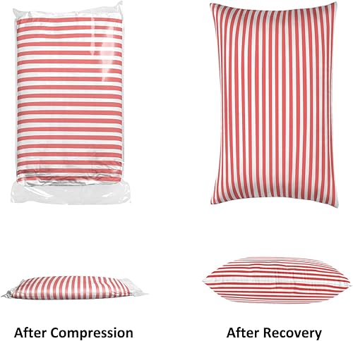 Miniatura 10 de EIUE Almohadas de cama para dormir, paquete de 2 almohadas tamaño Queen, almohadas para dormir de lado y de espalda, almohadas rellenas de