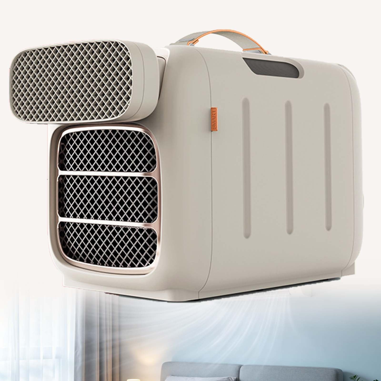 Cutangelar Cooling+Heating Portable Air Conditioner With Cool Fan And Dehumidifier, 5000 Btu Camping Ac Unit, Cools From 30°C To 24°C In 3 Min, Quiet 40Db, Remote Control, For Tent, Rv, Bedroom