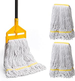 KeFanta Commercial Mop with 3 Extra Large Replacement Heads, 59Inch Handle