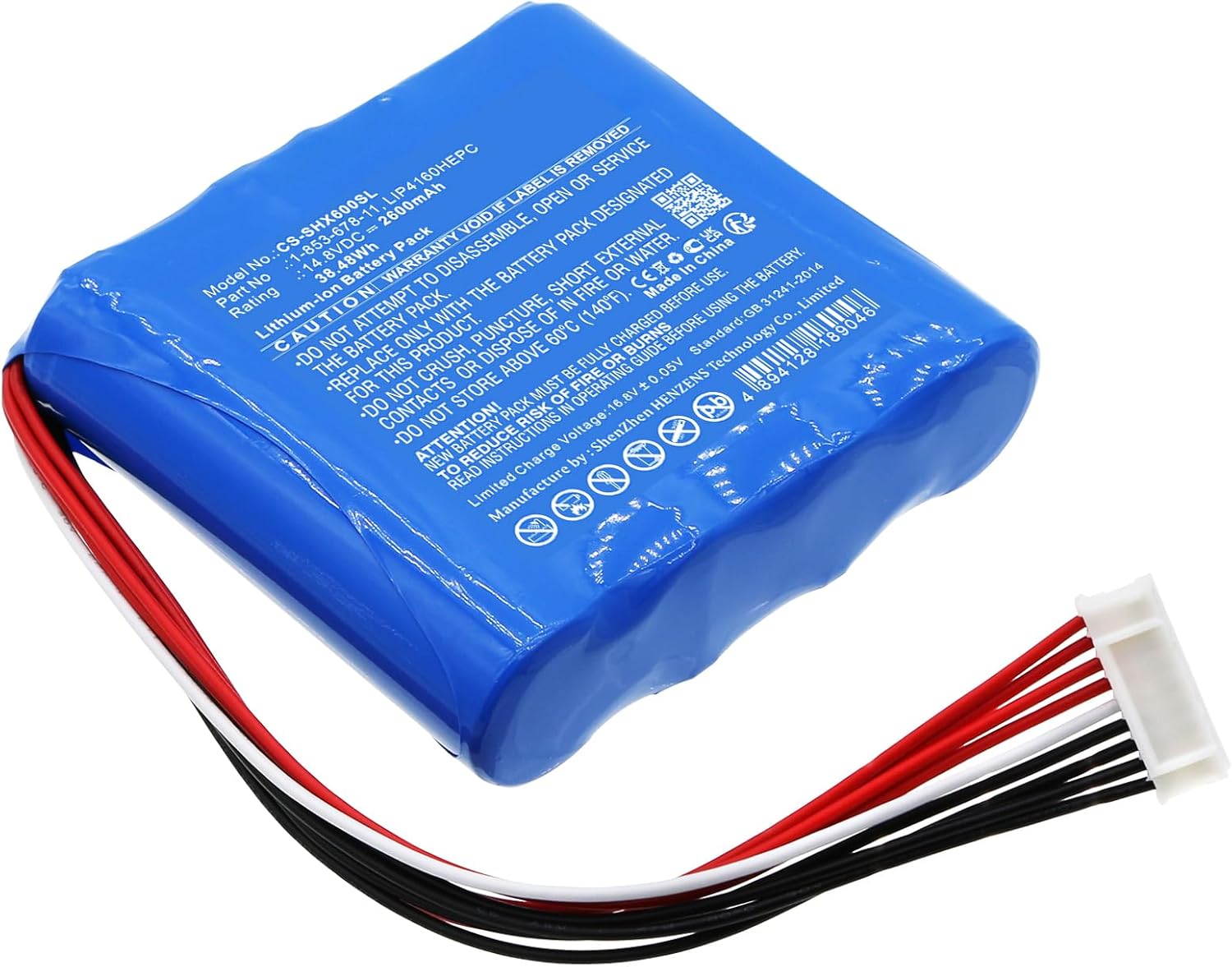 Replacement Battery for S'ony GTK-XB60 1-853-678-11 LIP4160HEPC,2600mAh