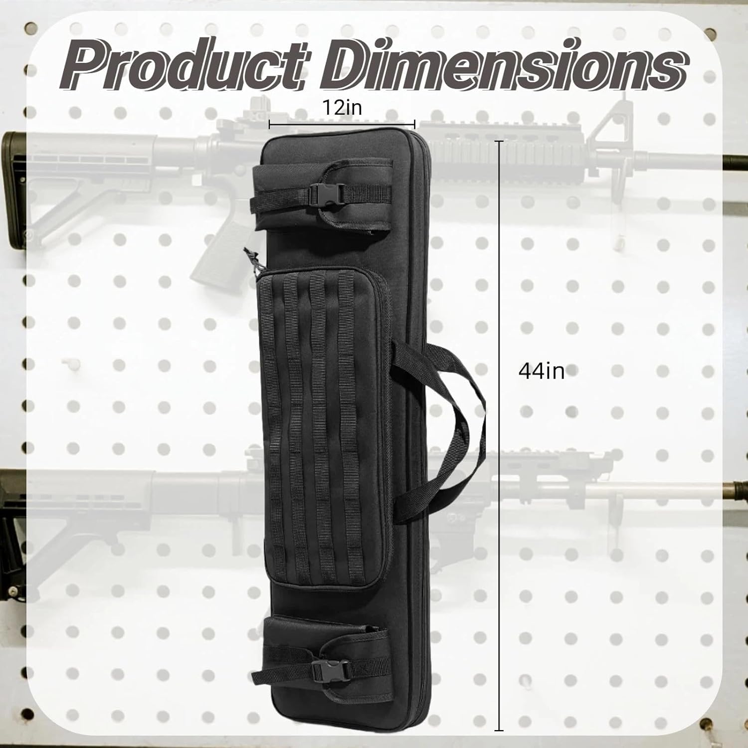 Soft Gun Case for Rifles and Shotguns Long Scoped Rifle Range Bag Backpack 47" 36" with Tactical Pockets Durable Oxford Fabric Adjustable Sling Dual