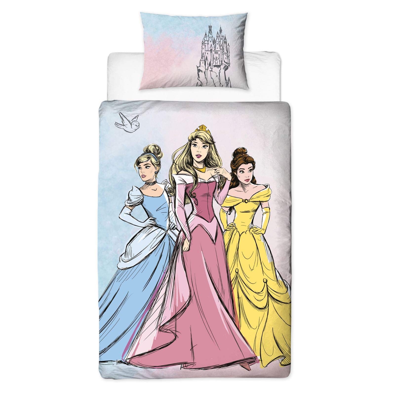 Disney Character World Princess Pastels Single Duvet Cover Set