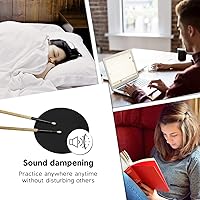 Vista 7 de XCEL Almohadilla de práctica de tambor de goma para cualquier superficie, kit de caja, bajo y batería eléctrica, almohadillas silenciadoras