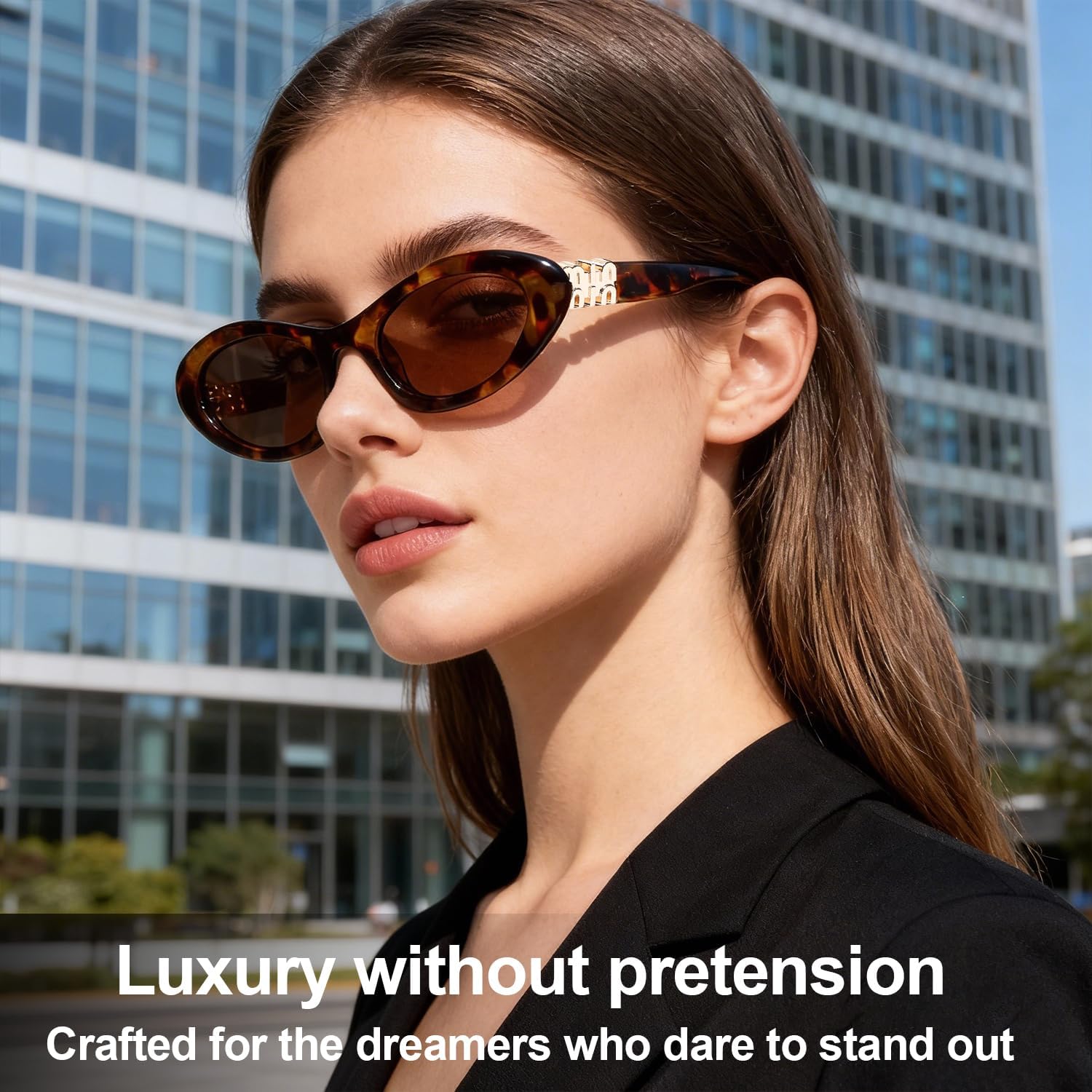 AICase Bruno Merch Mars Peso Gifts Pluma Retro Oval Sunglasses for Women Men Small 90s Sun Glasses Trendy Round Shades Cute Miu Designer Sunnies UV400 Protection - Image 7