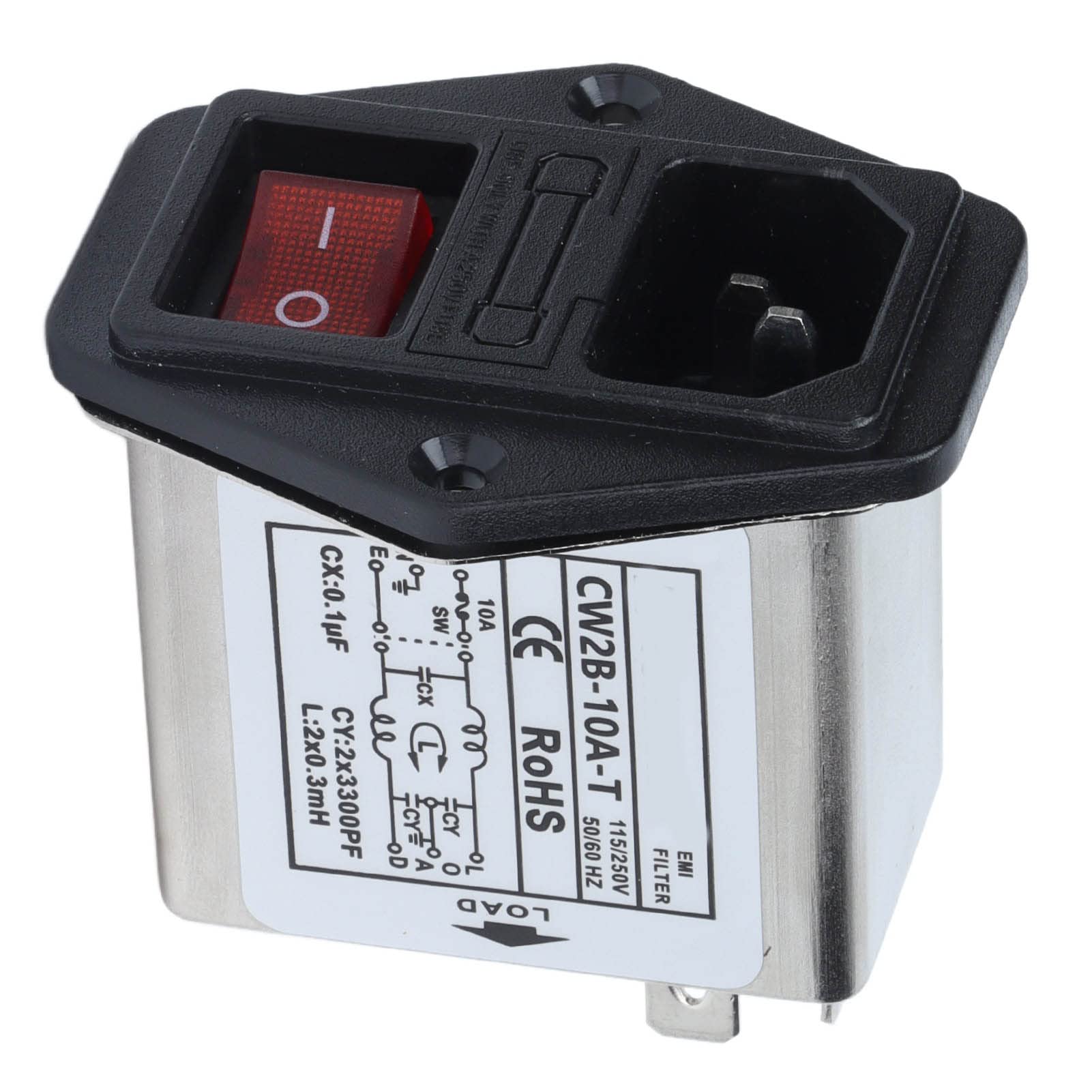 Shanrya Filtre EMI, Filtre Powerline pratique remplaçable Réduction du bruit EMI Filtre de puissance pour équipement de laboratoire pour alimentation sans interruption