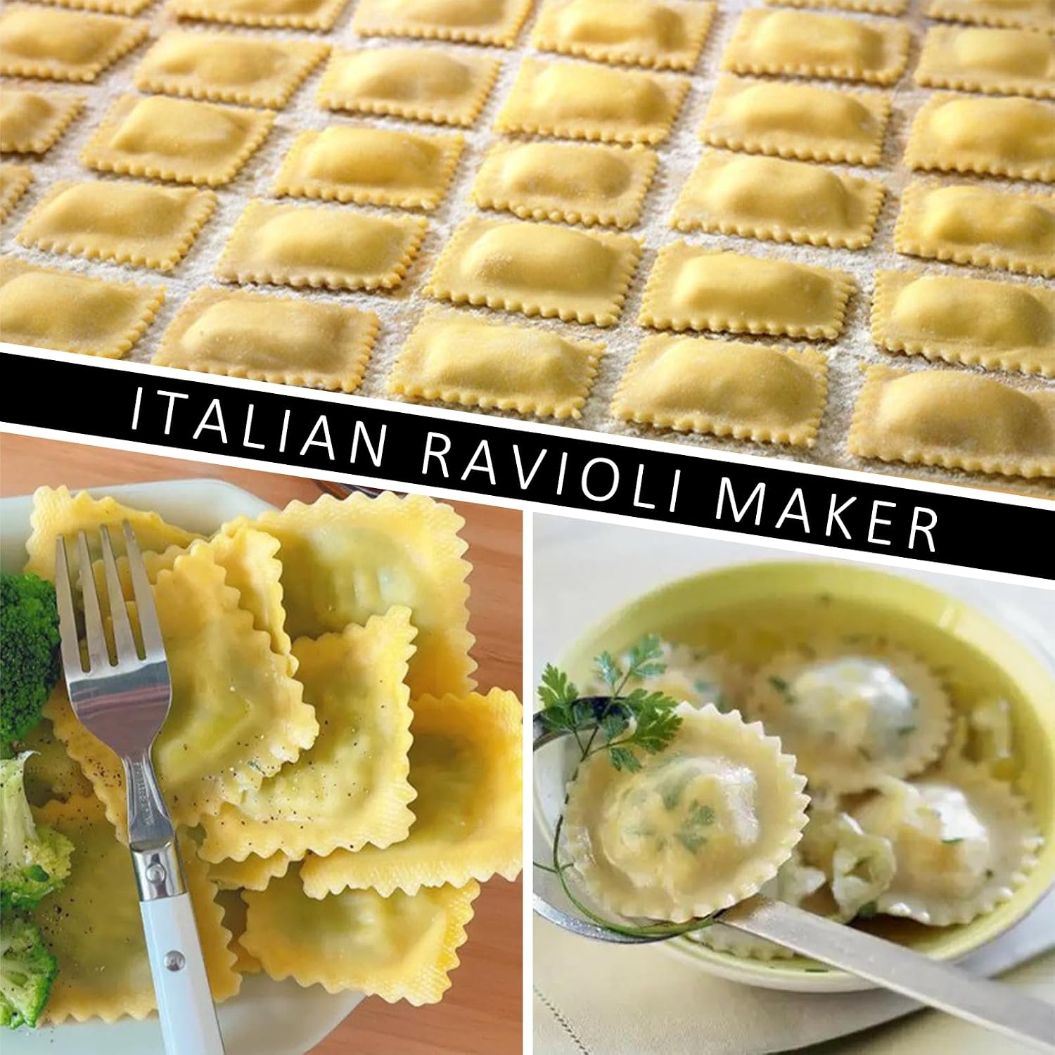 2 Pcs Ravioli Maker,Ravioli Press,Round And Square
