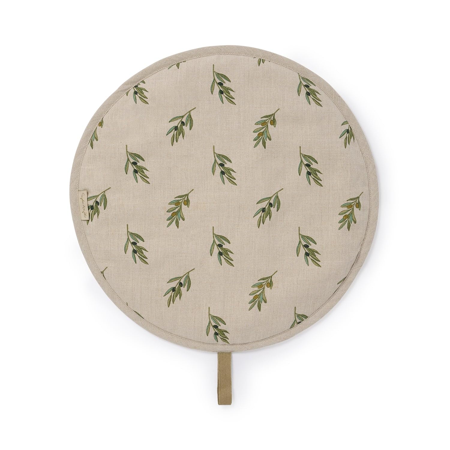 Sophie Allport Olive Linen Circular Hob Cover