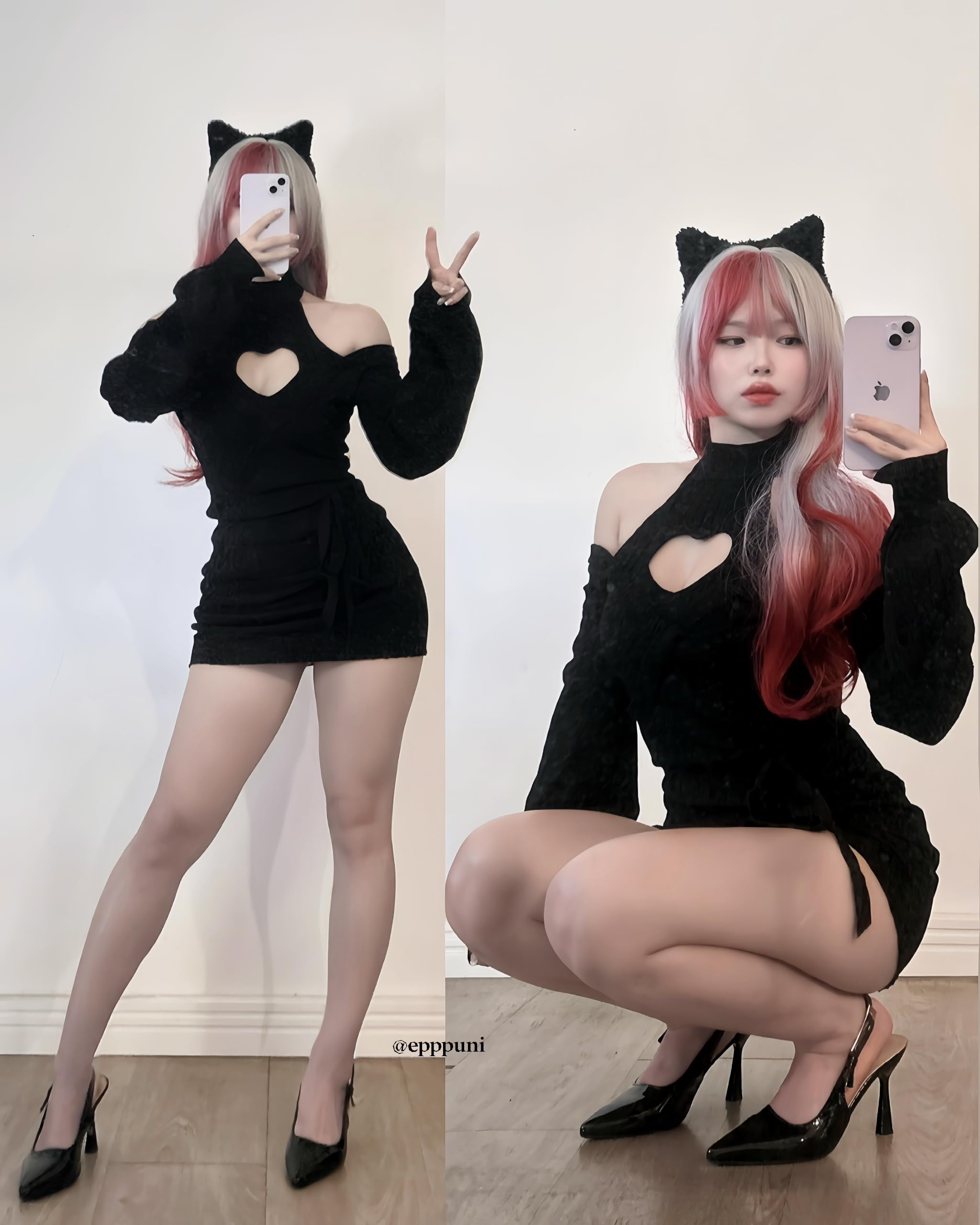 gradient Wigs cosplay Wig pink and lolita wigs anime wig halloween Wigs for women (No accessories included) ()