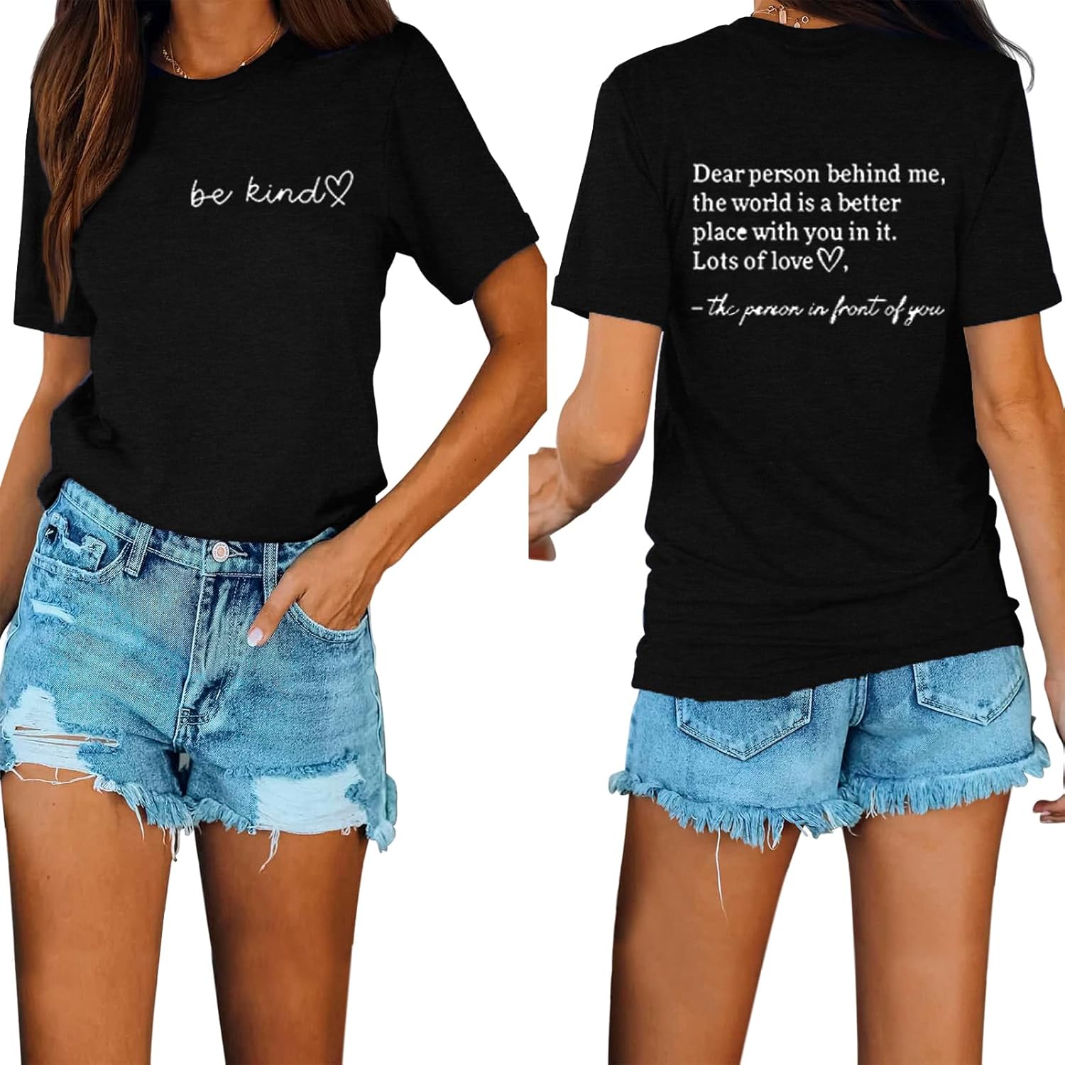 Be Kind Womens T Shirts Cute Graphic Blessed Shirt Short Sleeve Tees Funny Inspirational T-Shirt Teacher Tops - Image 3