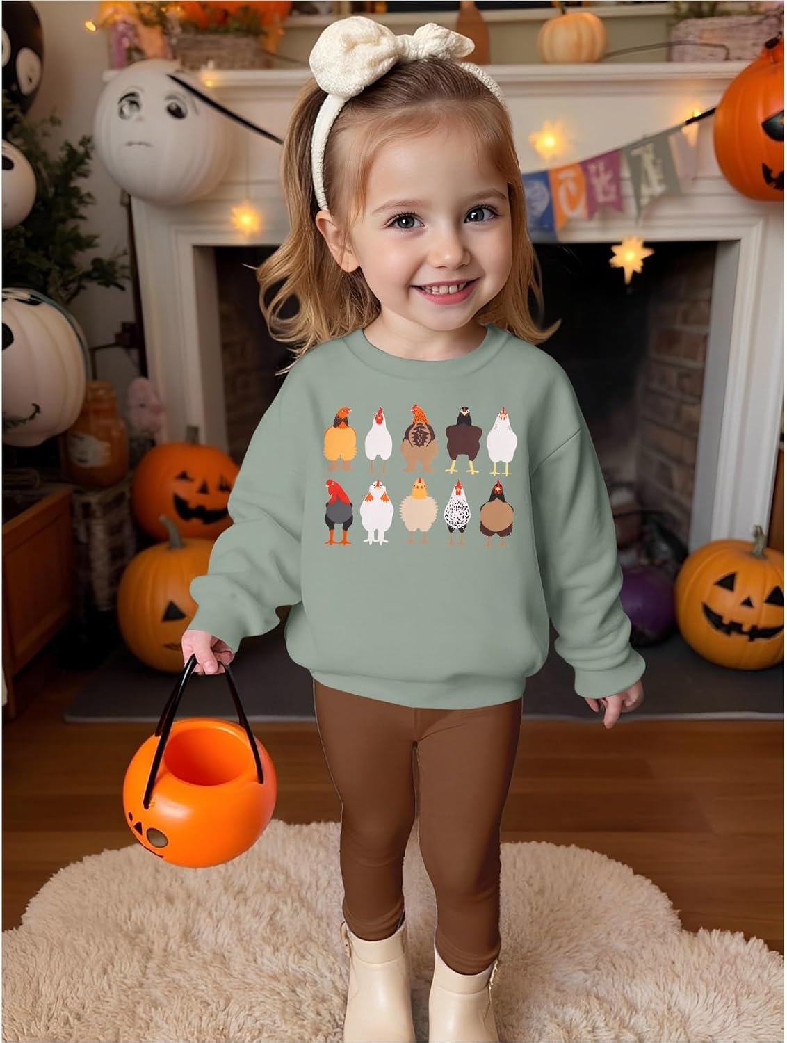 Chicken Shirt Toddler Boy Girls Thanksgiving Crewneck Sweatshirt Funny Turkey Long Sleeve Outfits Kids Fall Clothes - Image 4