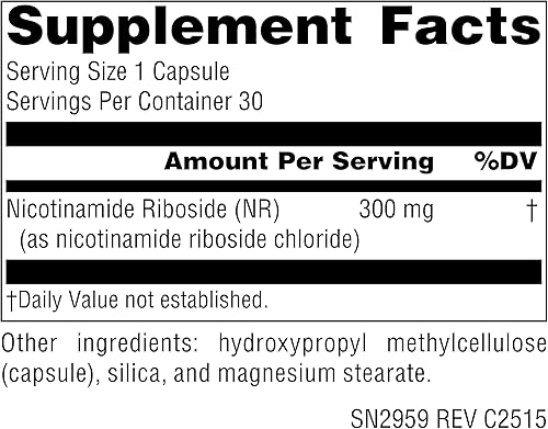 Miniatura 2 de Source Naturals NR, ribósido de nicotinamida, suplemento dietético vegano para mitocondrias, envejecimiento saludable, células y energía*,