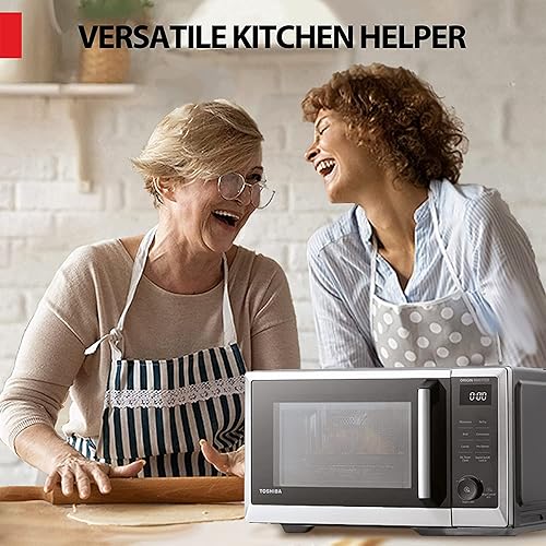 Miniatura 7 de TOSHIBA Combo de freidora de aire para horno microondas 6 en 1, microondas de encimera, freidora de aire saludable, asar, convección, combo rápido,