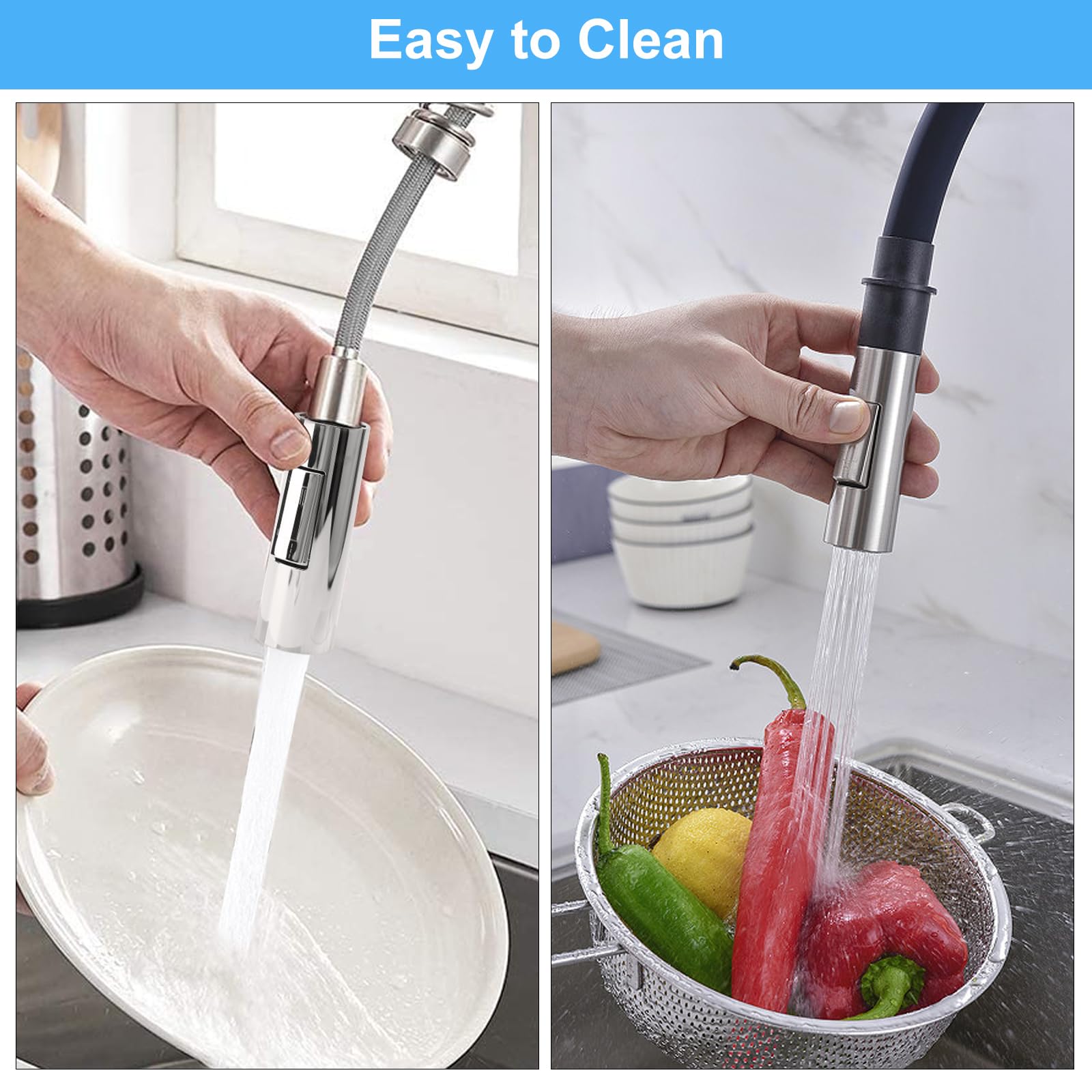 DAWRIS Aireador Grifo Cocina de 360° Giratorio Accesorio para Grifo de Cocina, dDucha de Mano Extraíble, Ahorro de Agua, Accesorio para Baño y Cocina