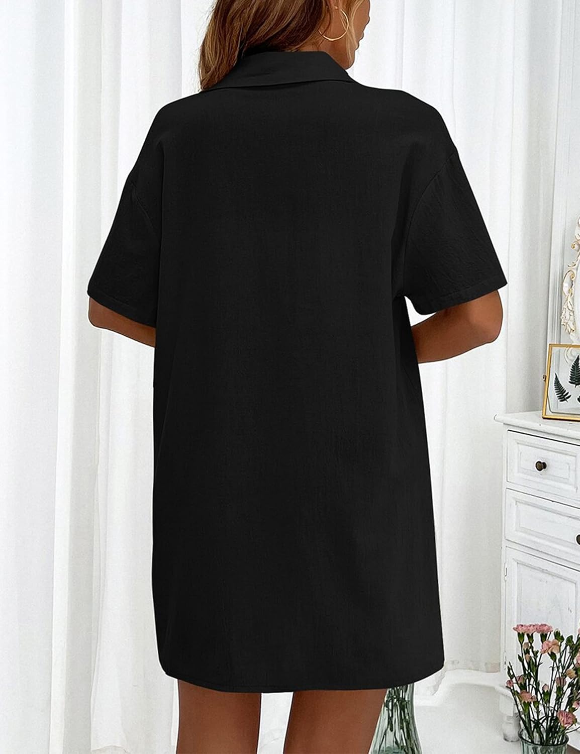 APAFES Women Summer Cotton Linen Short Sets 2 Piece Shorts Top Lounge Beach Vacation Two Piece Outfits Tracksuits - Image 6