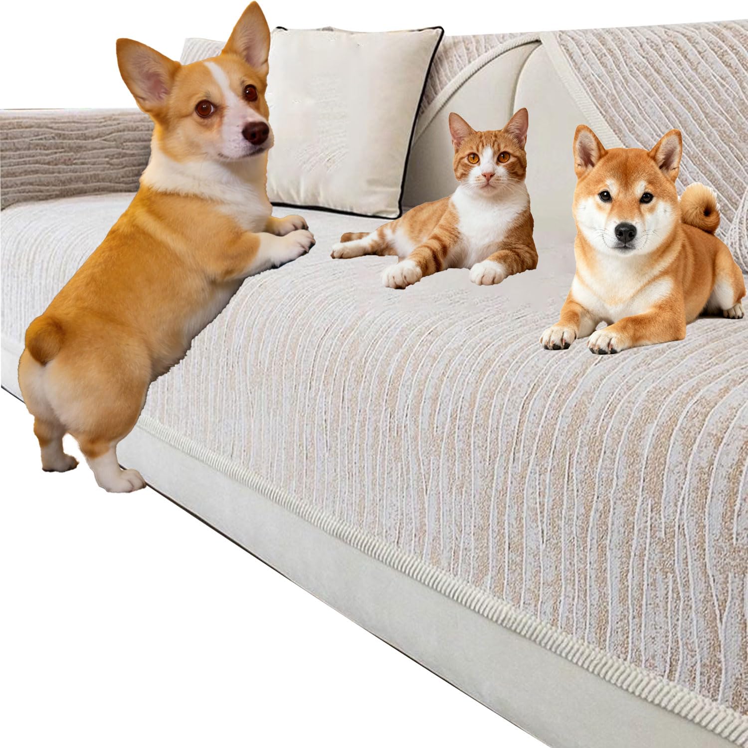 Housse de canapé en fourrure haut de gamme lavable 90x210cm