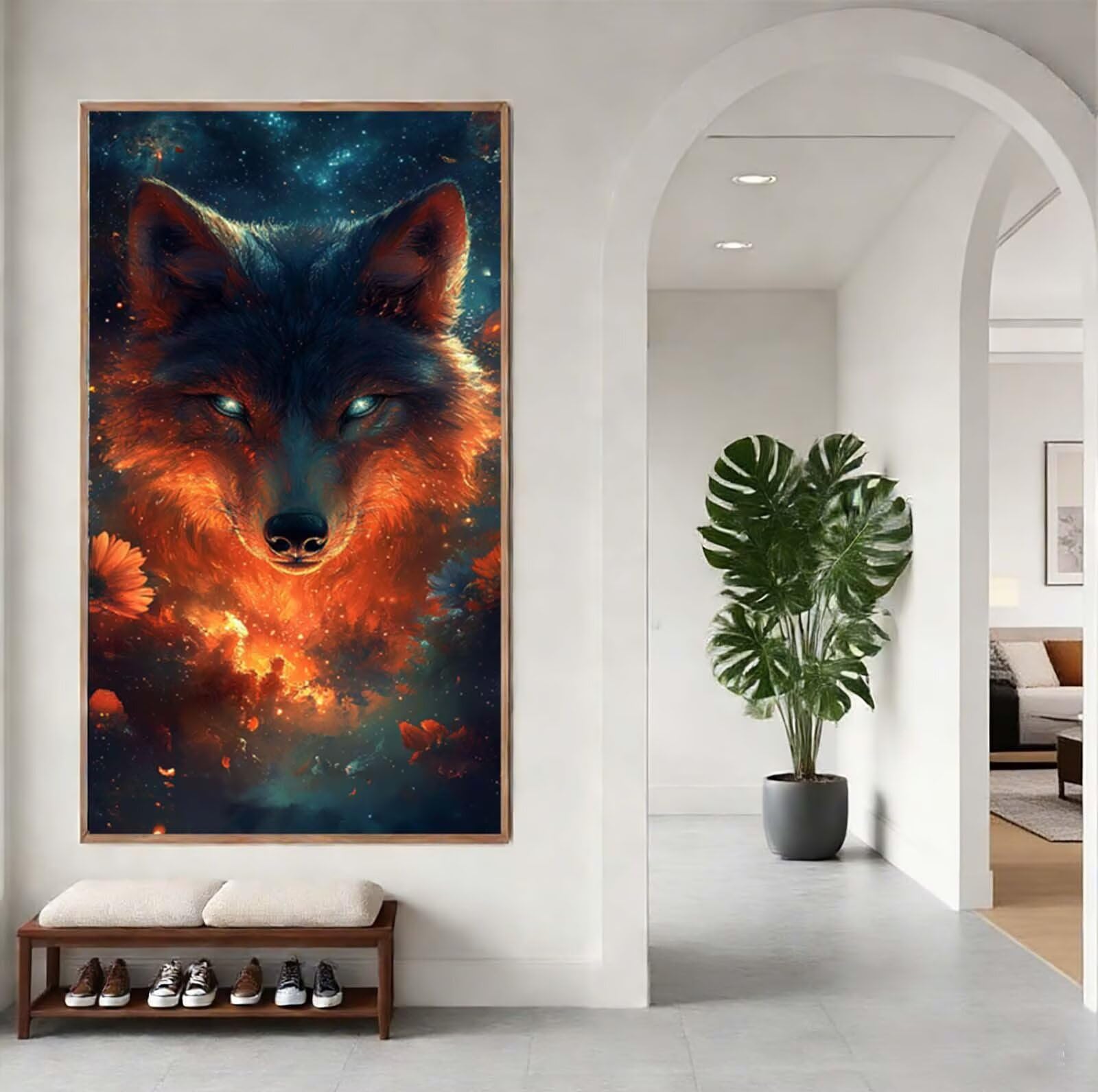 Diament Malarstwo Wilk Diament Malarstwo dla dorosłych, 5D Animal Haft Diament Malarstwo Pełny zestaw, DIY Diament Sztuka Rhinestone Ścieg krzyżykowy Hobby Kreatywne Rozrywki Dorośli, do Wystrój Domu