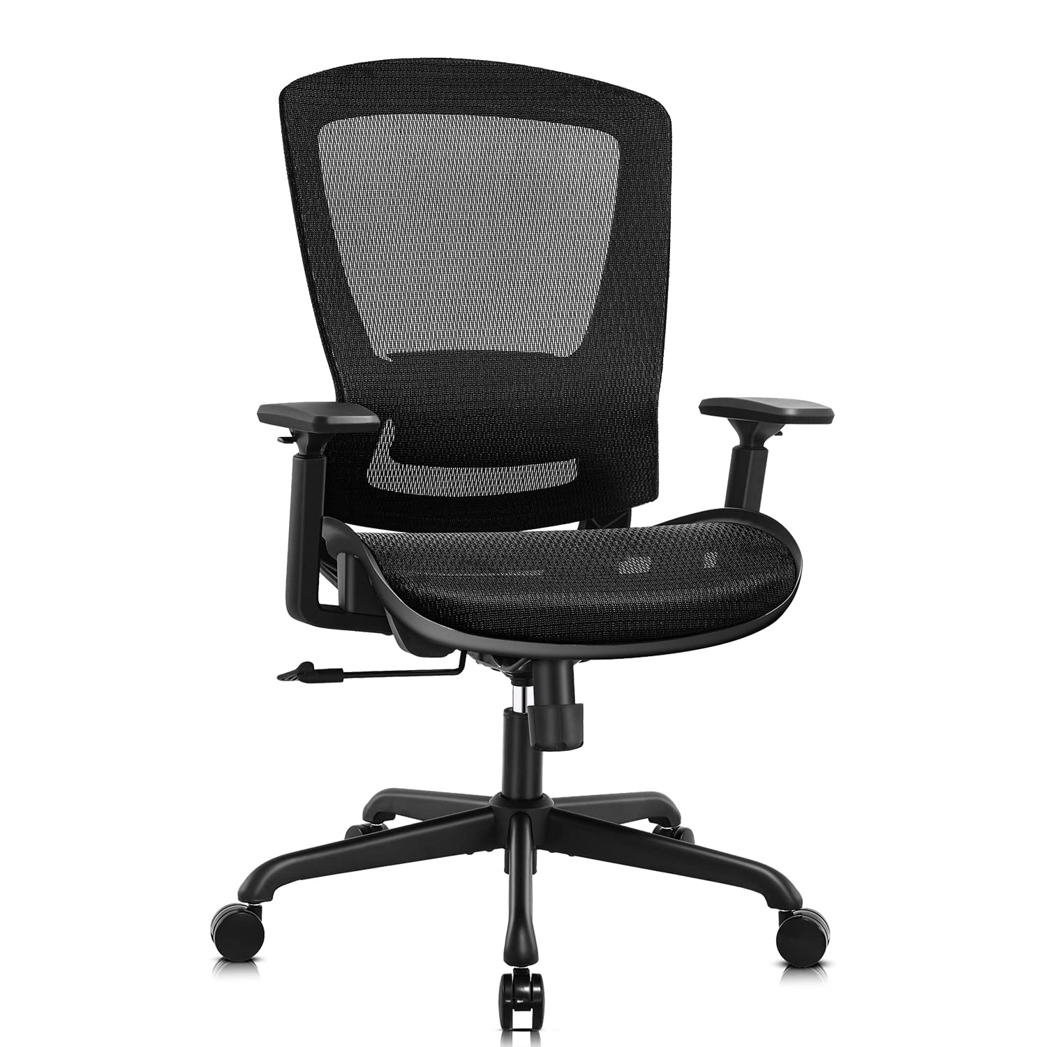 ELABEST Mesh Office Chair Ergonomic Computer Desk Chair Sturdy Task Chair- Adjustable Lumbar Support Armrests Tilt Function Comfort